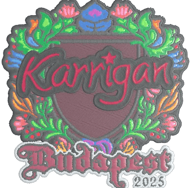 Sticker | karrigan (Embroidered) | Budapest 2025