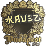 Sticker | kauez (Gold) | Budapest 2025