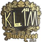 Sticker | kl1m (Gold) | Budapest 2025