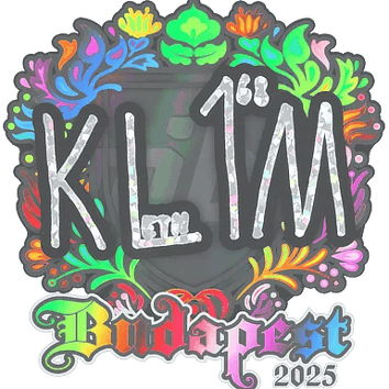 Calcomanía | kl1m (holográfica) | Budapest 2025