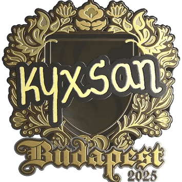 Calcomanía | kyxsan (dorada) | Budapest 2025