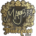 Sticker | MAJ3R (Gold) | Budapest 2025