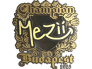 Sticker | mezii (Gold, Champion) | Budapest 2025 image