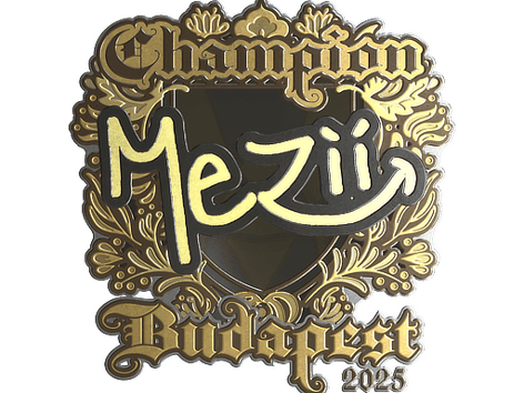 Sticker | mezii (Gold, Champion) | Budapest 2025