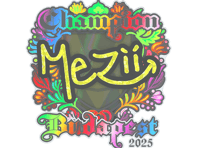 Sticker | mezii (Holo, Champion) | Budapest 2025