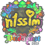 Sticker | n1ssim (Holo) | Budapest 2025