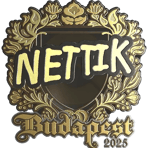 Sticker | nettik (Gold) | Budapest 2025