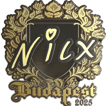 Sticker | nicx (Gold) | Budapest 2025