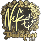 Sticker | NiKo (Gold) | Budapest 2025 image