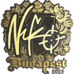 Sticker | NiKo (Gold) | Budapest 2025