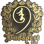 Sticker | nin9 (Gold) | Budapest 2025