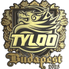 Sticker | TYLOO (Gold) | Budapest 2025 image