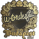 Sticker | w0nderful (Gold) | Budapest 2025 image