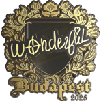 Sticker | w0nderful (Gold) | Budapest 2025