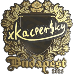 Sticker | xKacpersky (Gold) | Budapest 2025