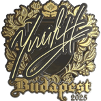 Sticker | yuurih (Gold) | Budapest 2025