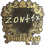 Sticker | zont1x (Gold) | Budapest 2025