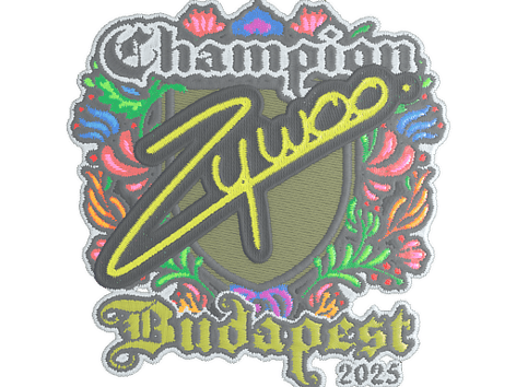 Sticker | ZywOo (Embroidered, Champion) | Budapest 2025