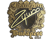 Sticker | ZywOo (Gold, Champion) | Budapest 2025 image