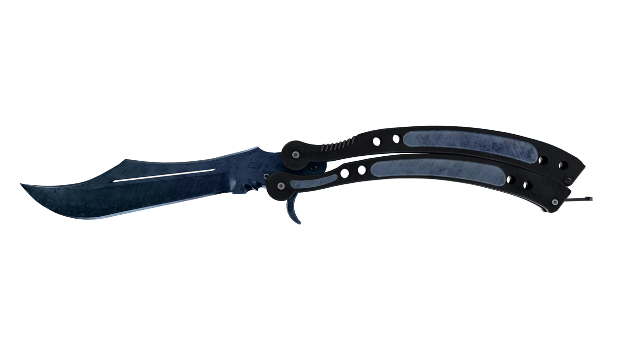 Preview image 1 of ★ Coltello a farfalla | Blue Steel (Nuovo di fabbrica)