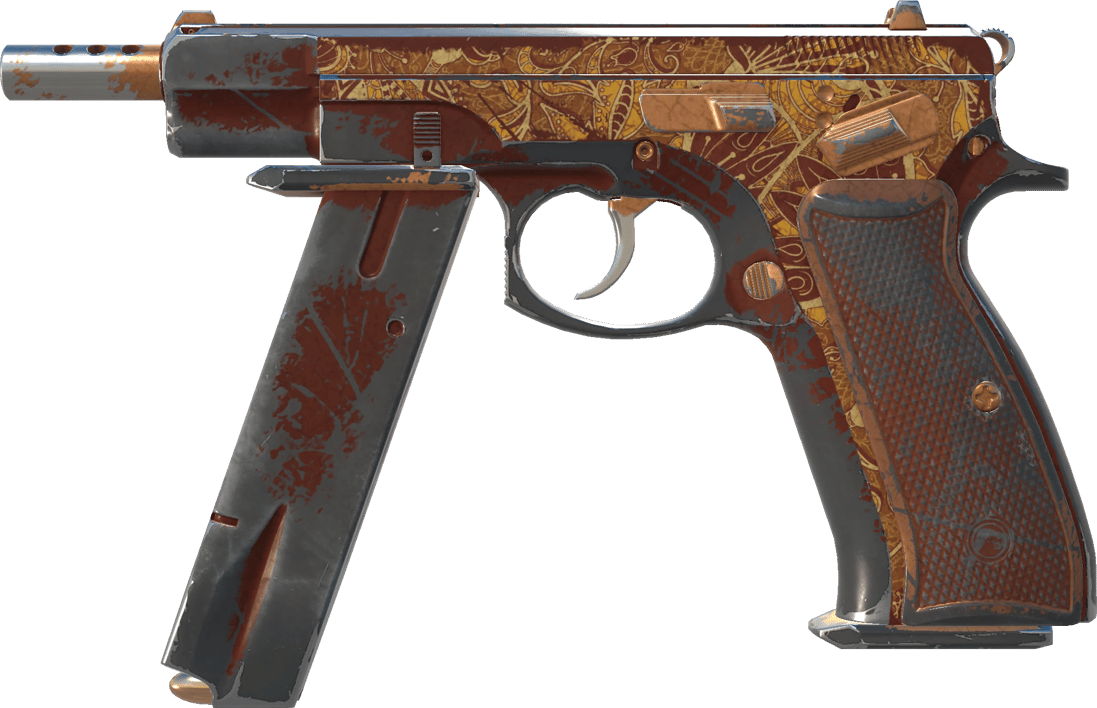 Preview image 1 of CZ75-Auto | Honey Paisley (戦いで傷ついた)