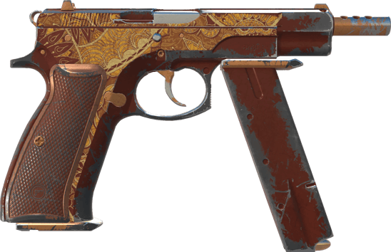 Preview image 2 of CZ75-Auto | Honey Paisley (Well-Worn)