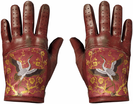 Luvas de Motorista (★) | Grou em Brocado (Battle-scarred)