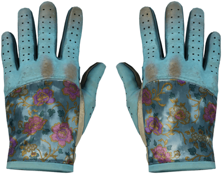 Luvas de Motorista (★) | Flores em Brocado (Battle-scarred)