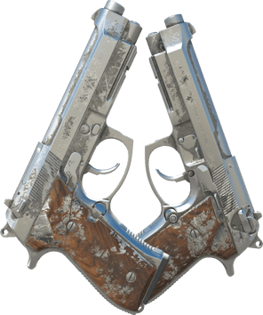 Preview image 2 of Dual Berettas | Silver Pour (Battle-Scarred)