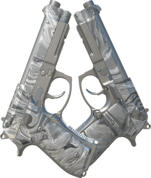 Dual Berettas | Silver Pour (Factory New)