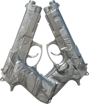 Dual Berettas | Silver Pour (Field-Tested)