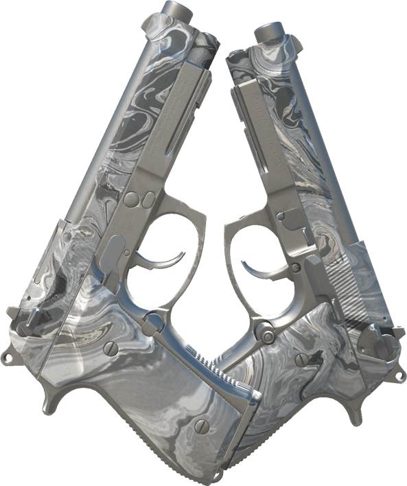 Preview image 2 of Dual Berettas | Silver Pour (Minimal Wear)