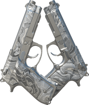 Dual Berettas | Silver Pour (Minimal Wear)