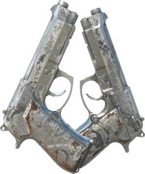 Preview image 2 of Dual Berettas | Silver Pour (Well-Worn)