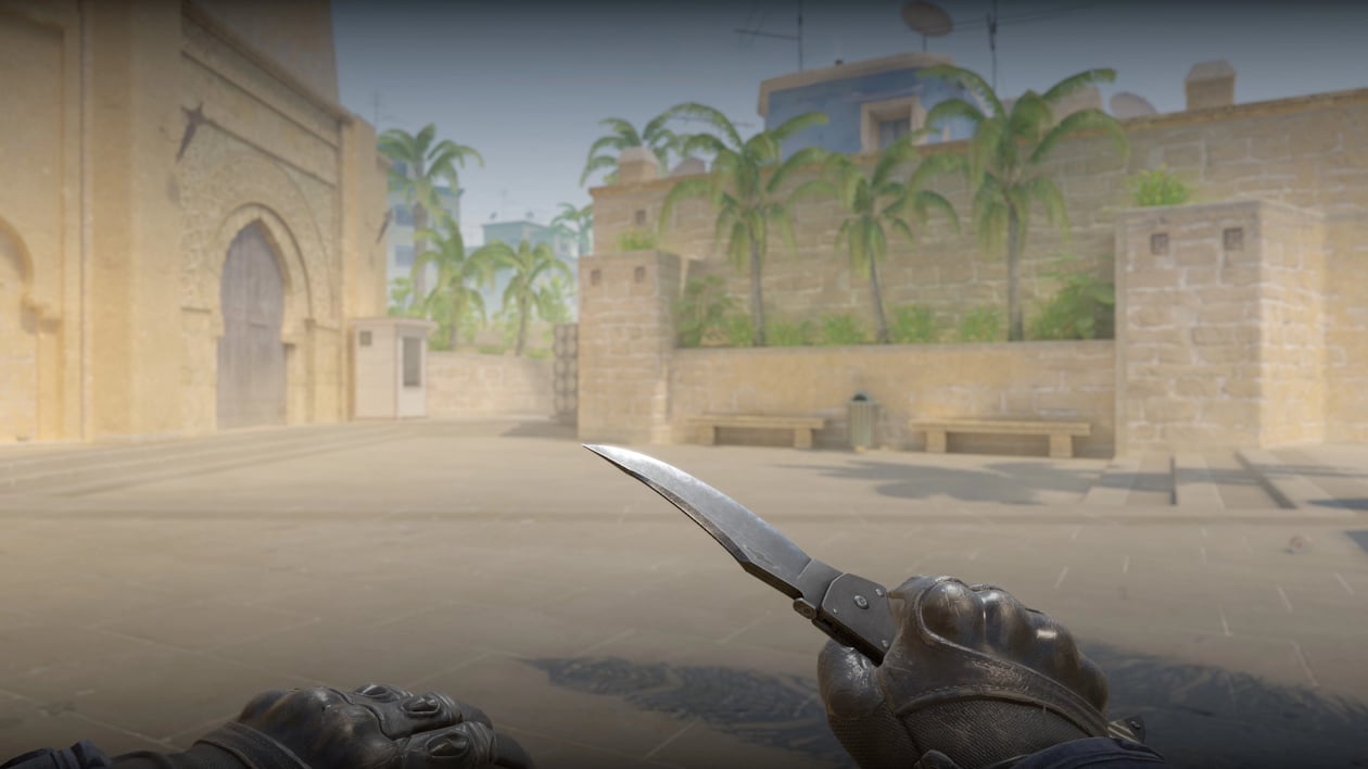 Preview image 6 of ★ Falchion-veitsi | Musta laminaatti (Suoraan tehtaalta)