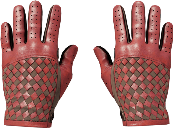 Guantes de conductor ★ | Entrelazado carmesí (Recién fabricado)