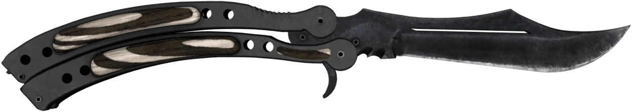 Preview image 2 of ★ StatTrak™ Butterfly Knife | Black Laminate (Factory new)