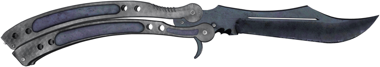 Preview image 1 of StatTrak™ Cuchillo Mariposa ★ | Azul metalizado (Casi nuevo)
