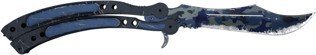 ★ StatTrak™ Faca Butterfly | Bright Water (Com Muito Uso)