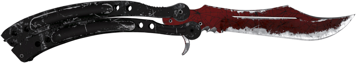 Preview image 2 of ★ StatTrak™ Butterfly Knife | Crimson Web (Battle-scarred)