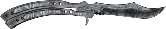 ★ StatTrak™ Butterflymesser | Damaszener Stahl (Abgenutzt)