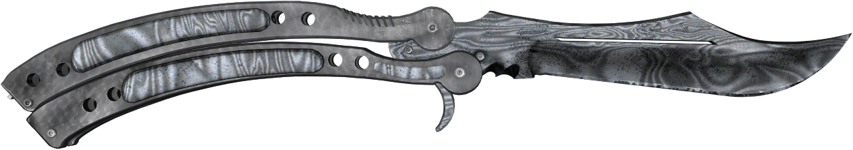 Preview image 2 of Canivete Borboleta (★) | Aço de Damasco (Well-worn)