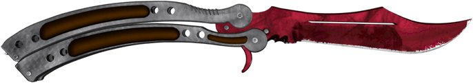★ StatTrak™ Butterflymesser | Doppler Ruby (Minimale Gebrauchsspuren)