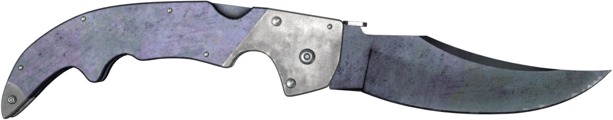 Preview image 1 of StatTrak™ Cuchillo Alfanje ★ | Azul metalizado (Algo desgastado)