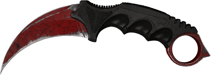 ★ Karambit | Tela escarlata (Bastante desgastado)