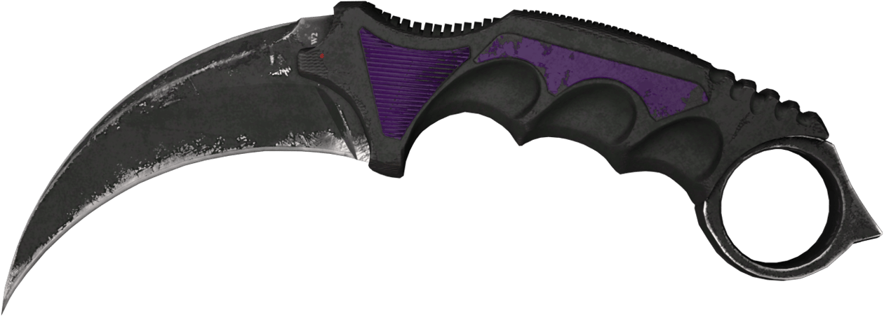 Preview image 1 of StatTrak™ Karambit (★) | Ultravioleta (Battle-scarred)