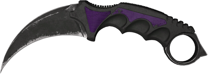 ★ StatTrak™ Karambit | Ultraviolett (Abgenutzt)