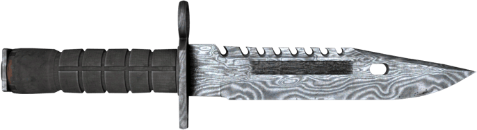 ★ StatTrak™ Baïonnette M9 | Acier de Damas (Marquée par les combats)