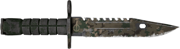 ★ M9 刺刀 | 森林數位迷彩 (重度磨損)