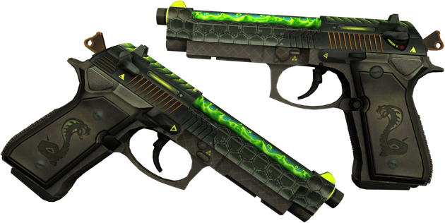 StatTrak™ Dual Berettas | Cobra Strike (มีรอยถลอกเล็กน้อย)